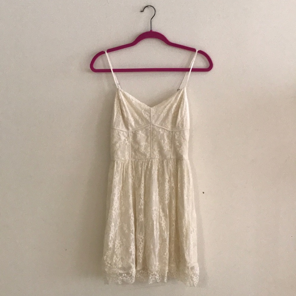 Abercrombie & Fitch Off-White Lace Sundress